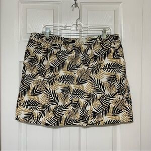 White Stag Black and Tan Patterned Skirt